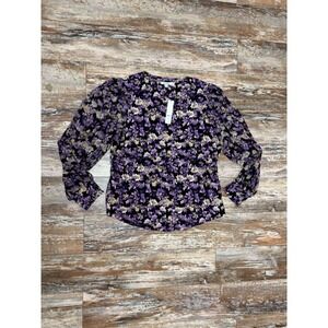 Women's Chicos Floral Print Long Sleeve Shirt Size 2 / Large New With Tags Top